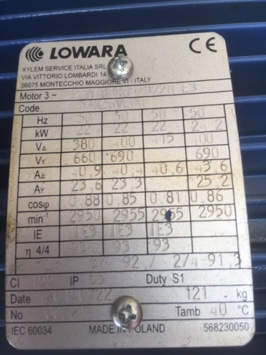 Lowara centrifugálszivattyú