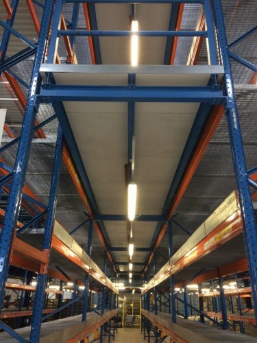 200 metri lineari di scaffalature a traliccio Scaffalature per pallet Stow