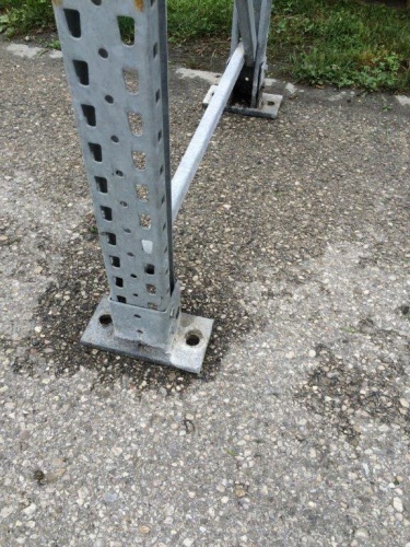 23 metri lineari di scaffalature portapallet zincate Voest