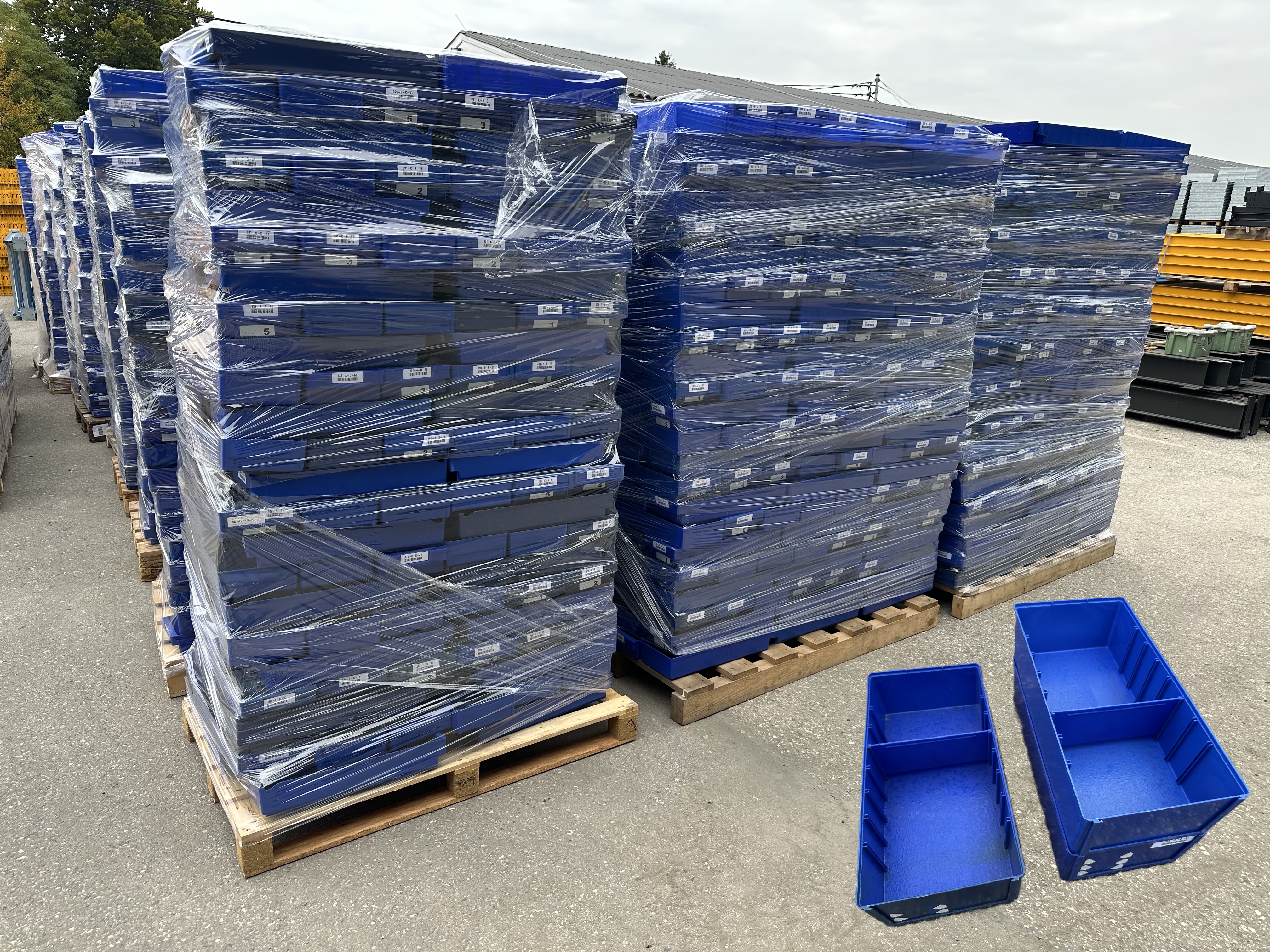 1000 St. Behälter - Kisten blau 50 x 24,5 x 13,5 cm gebraucht