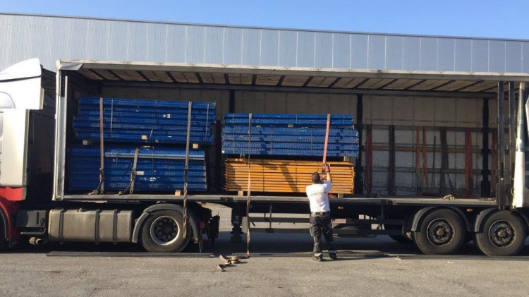 28 metri lineari di scaffalature portapallet Jungheinrich di tipo E
