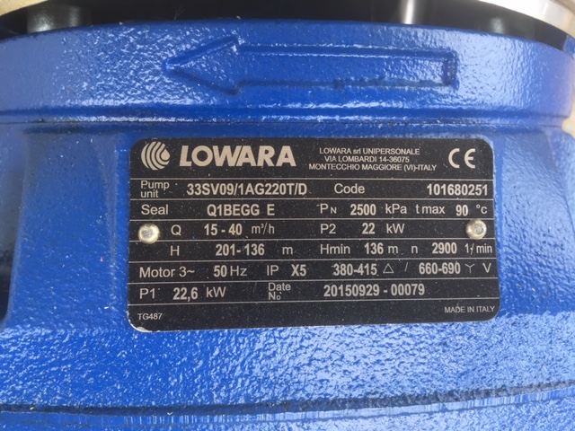 Lowara centrifugálszivattyú