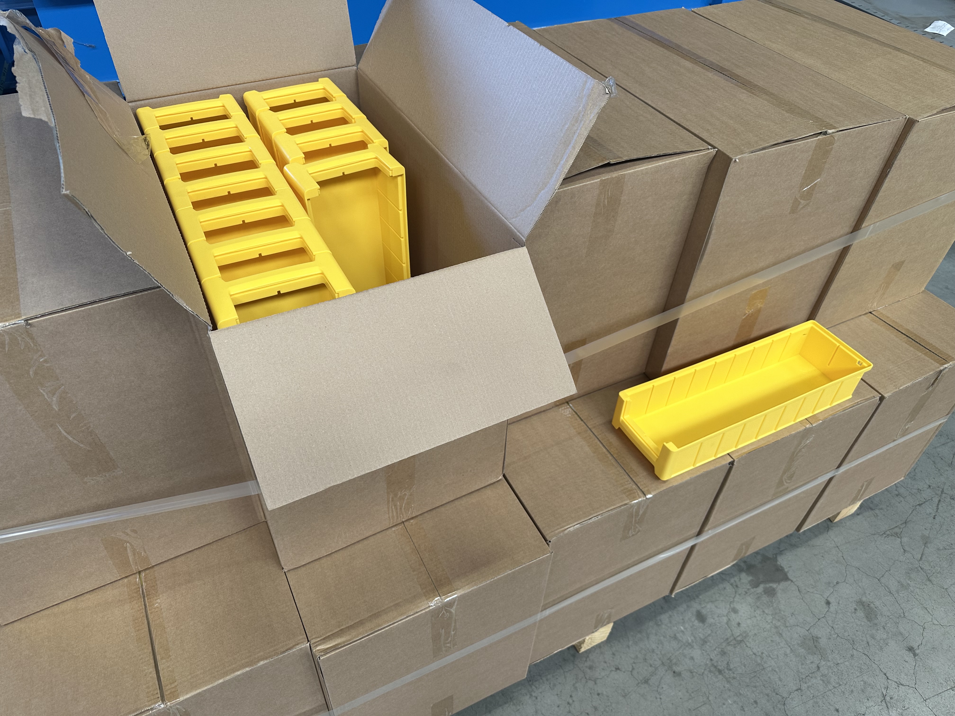 200 St. TBA Regalkasten 500 x 156 x 90 mm gelb, Neuware