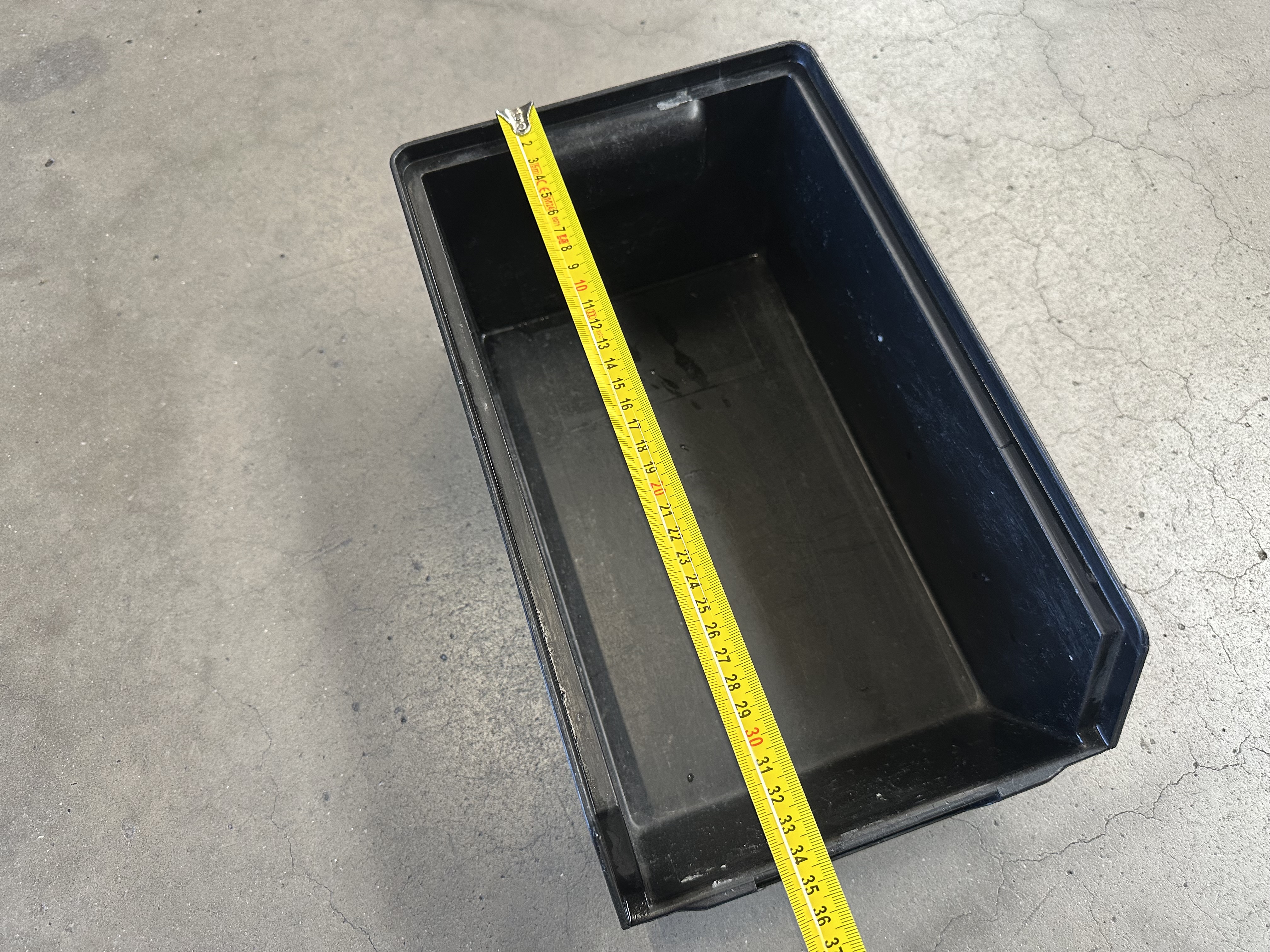 500 db SSI Schäfer átlátszó raktározó doboz, 35,4 x 21 x 14,5 cm, használt