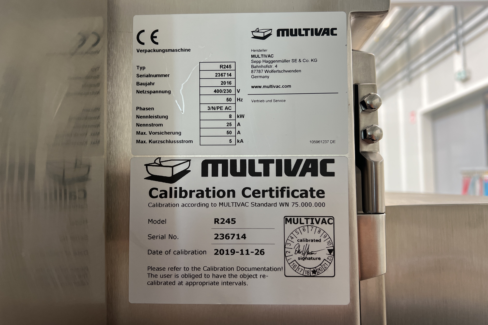 MULTIVAC R 245 Medical High-End Tiefziehverpackungsmaschine, neuwertig