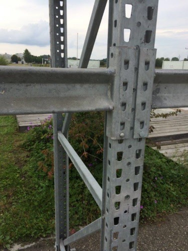 23 metri lineari di scaffalature portapallet zincate Voest