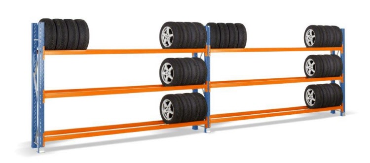 approx. 1000 running metres of tyre rack H 3.2 m