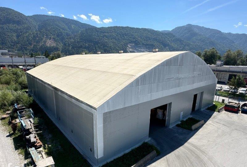 2.040 m² Industriezelt, 14 Meter Höhe