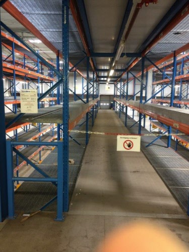 200 metri lineari di scaffalature a traliccio Scaffalature per pallet Stow
