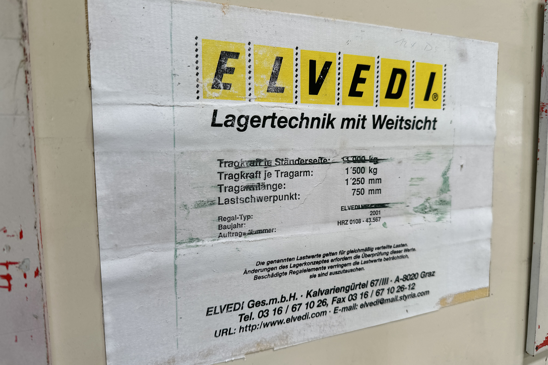 ELVEDI Kragarmregal doppelseitig, gebraucht